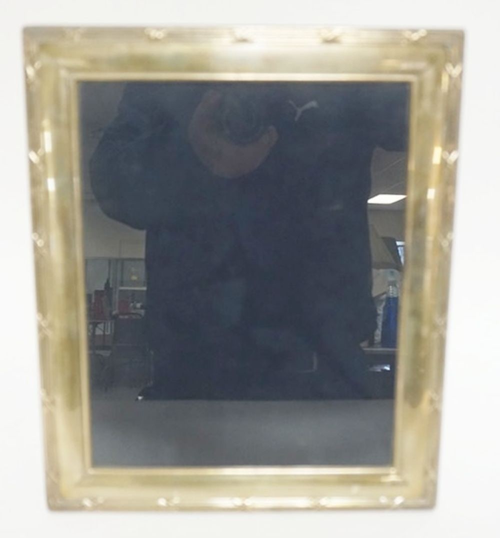 STERLING SILVER DRESSER FRAME: STERLING DRESSER FRAME, APPROXIMATELY 10 1/2 IN X 12 1/2 IN