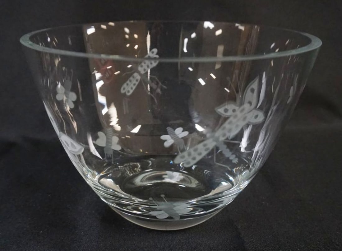 ETCHED GLASS BOWL (1 of 3)