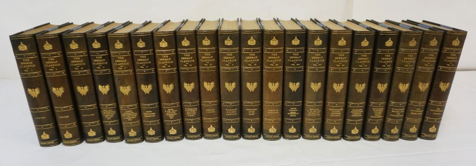 20 LEATHER BOUND & GILT EDGE *THE GERMAN CLASSICS*: 20 LEATHER BOUND & GILT EDGE *THE GERMAN CLASSICS* PATRONS EDITION