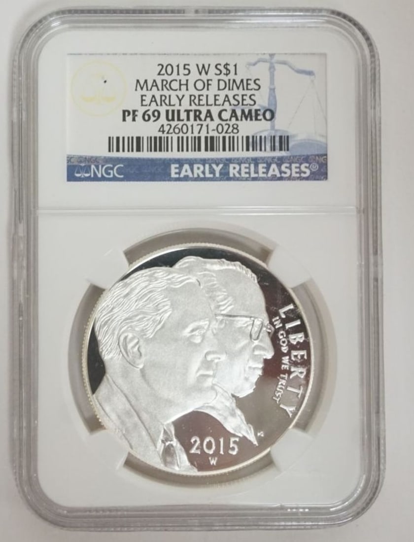 MARCH OF DIMES COMMEMORATIVE SILVER DOLLAR (1 of 3)