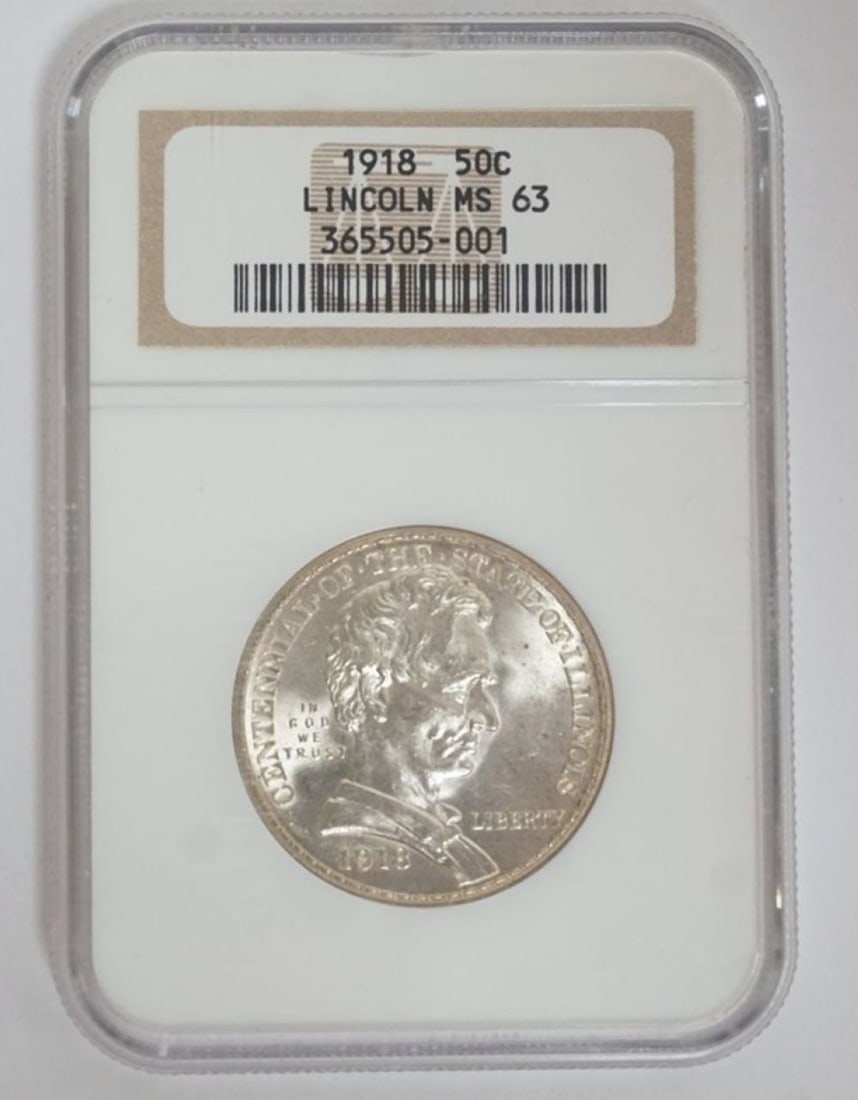 1918 LINCOLN SILVER HALF DOLLAR COMEMORATIVE (1 of 3)