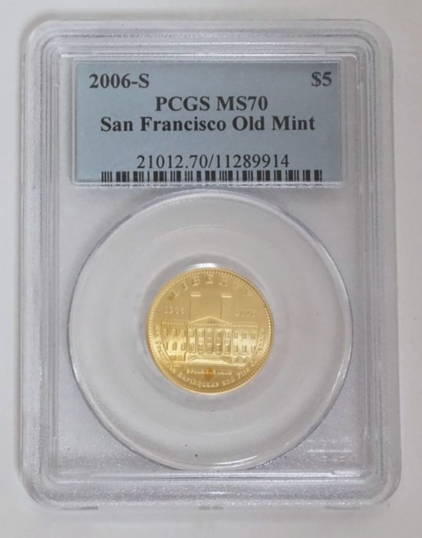 SAN FRANCISCO OLD MINT 5 DOLLAR GOLD COIN (1 of 3)