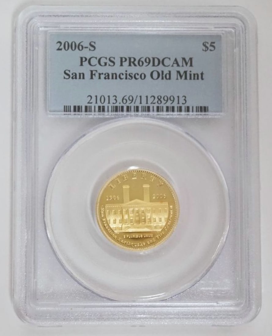 SAN FRANCISCO OLD MINT 5 DOLLAR GOLD COIN (1 of 3)