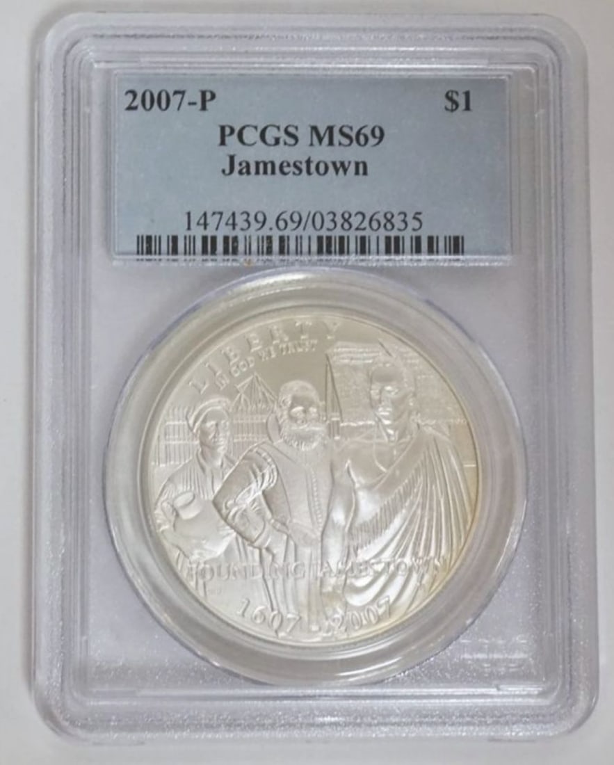 JAMESTOWN 400TH ANNIVERSARY SILVER DOLLAR (1 of 3)