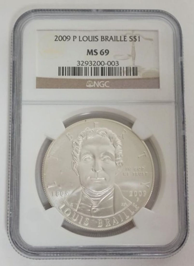 LOUIS BRAILLE SILVER DOLLAR (1 of 3)