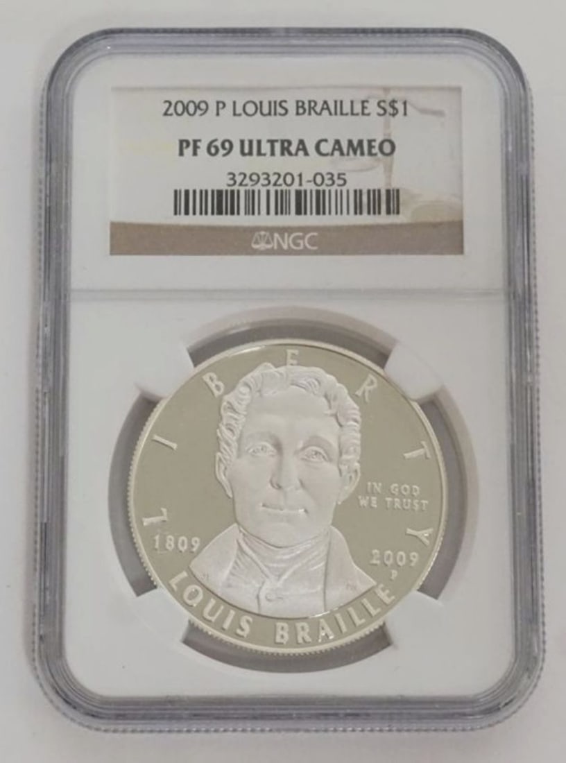 LOUIS BRAILLE SILVER DOLLAR (1 of 3)
