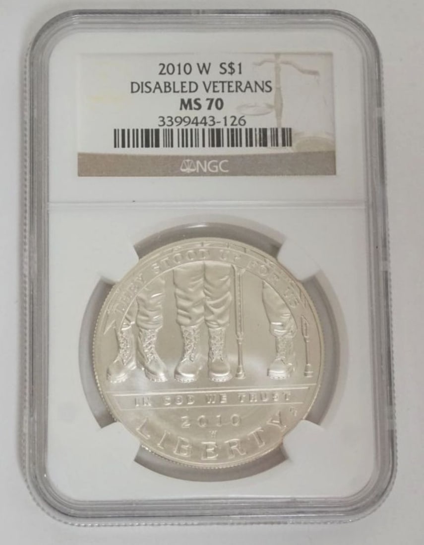 DISABLED VERTERANS COMMEMORATIVE SILVER DOLLAR (1 of 3)