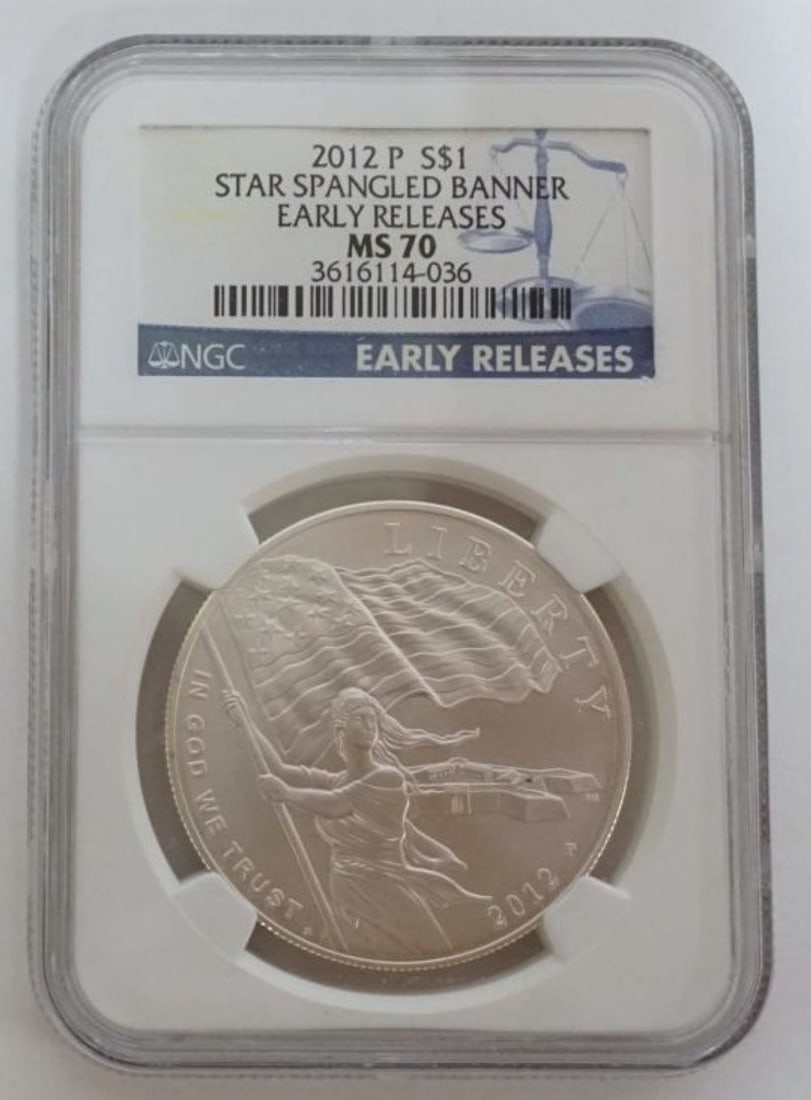 STAR SPANGLED BANNER COMMEMORATIVE SILVER DOLLAR (1 of 3)