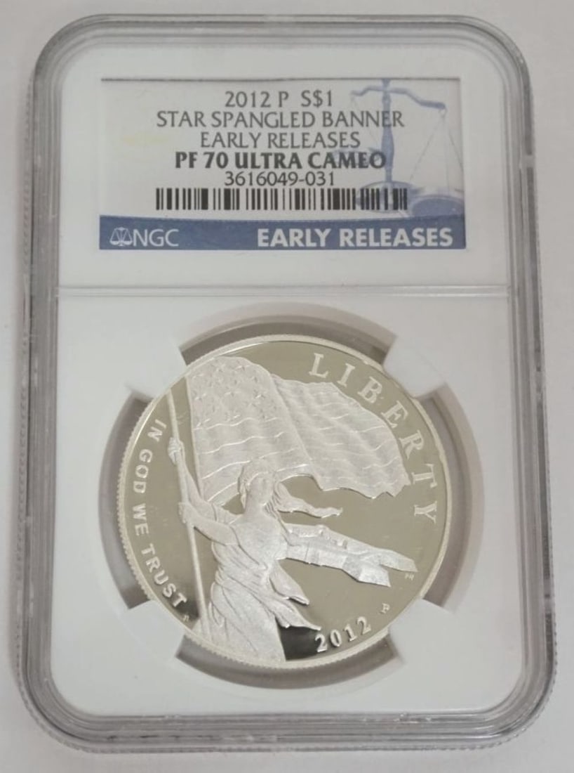 STAR SPANGLED BANNER COMMEMORATIVE SILVER DOLLAR (1 of 3)