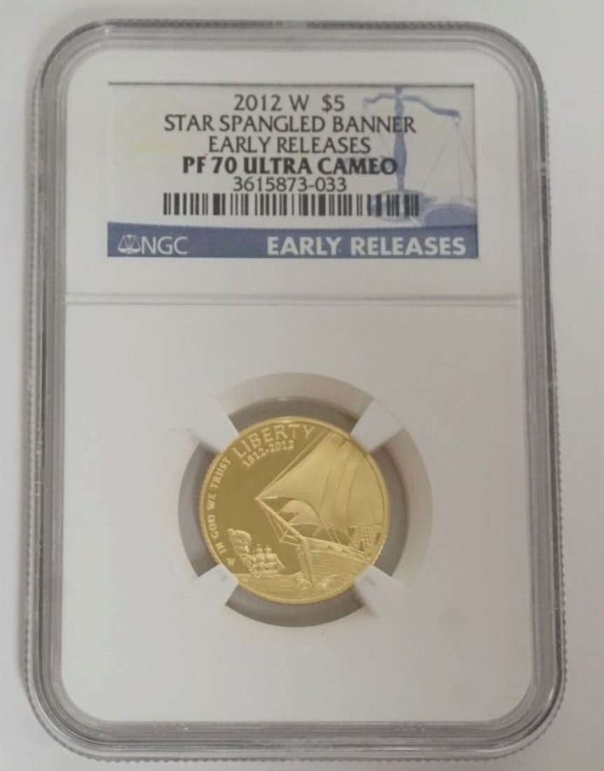 STAR SPANGLED BANNER 5 DOLLAR GOLD COIN (1 of 3)