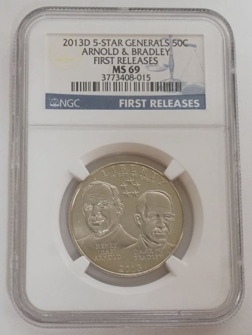 5 STAR GENERALS COMMEMORATIVE SILVER SILVER HALF DOLLAR (1 of 3)