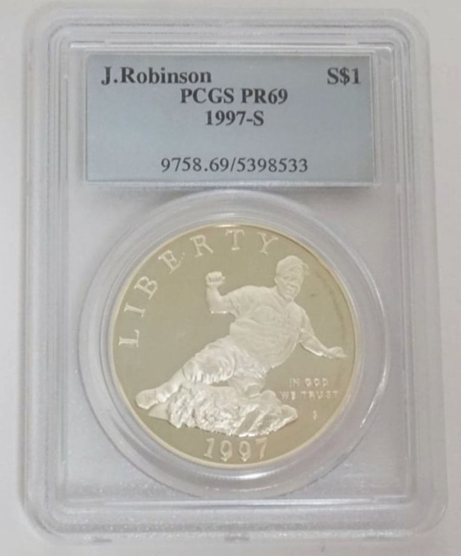 JACKIE ROBINSON COMMEMORATIVE SILVER DOLLAR (1 of 3)