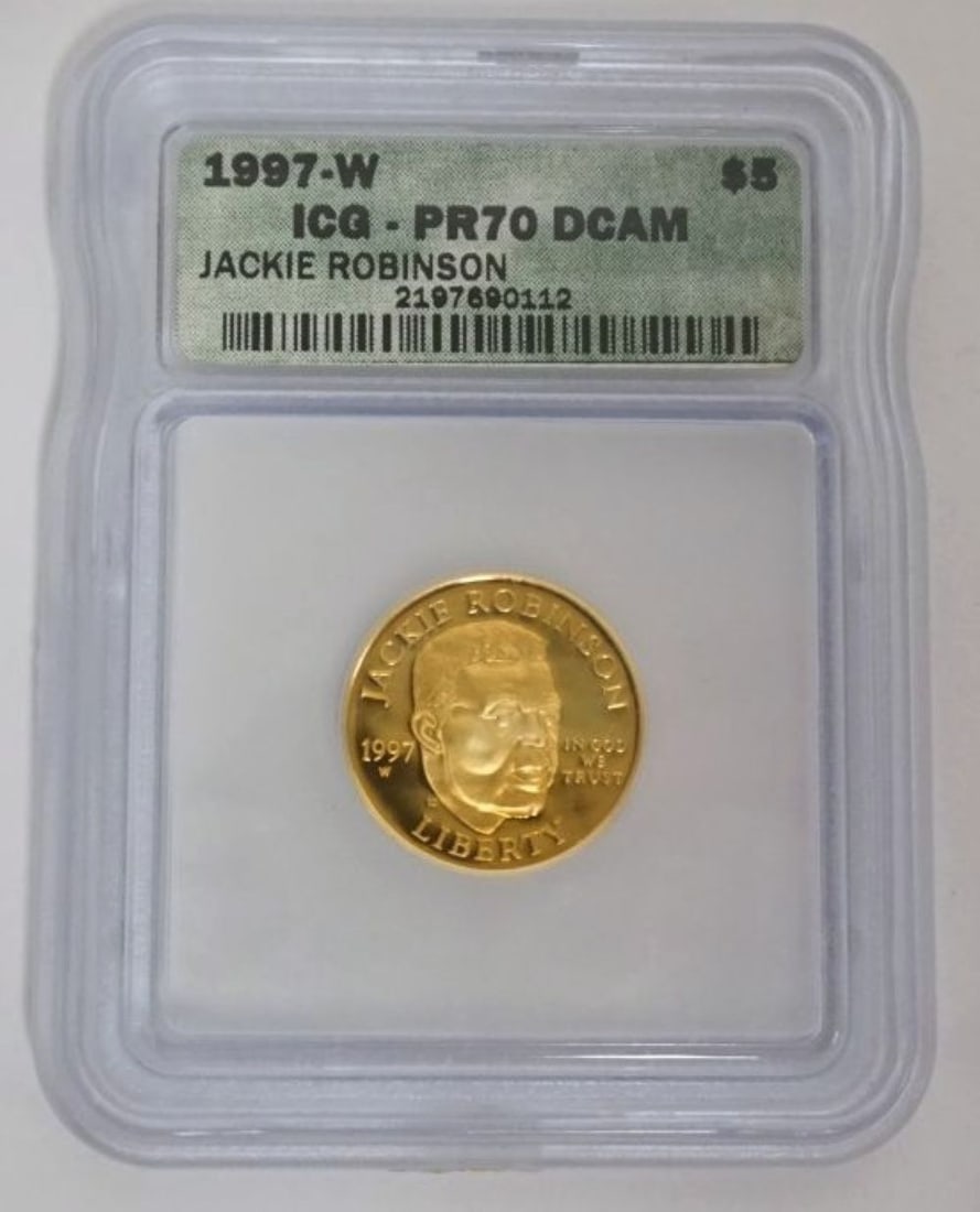 JACKIE ROBINSON 5 DOLLAR GOLD COIN (1 of 3)