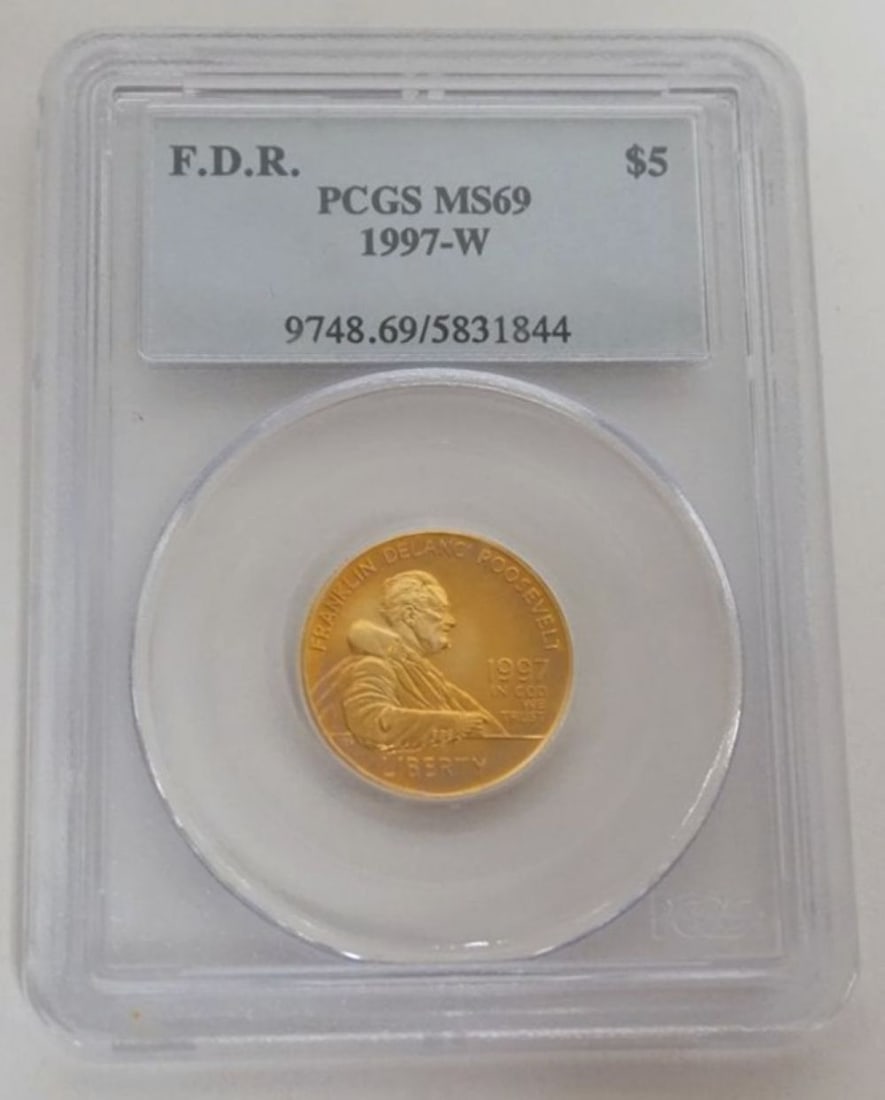 FRANKLIN DELANO ROOSEVELT 5 DOLLAR GOLD COIN (1 of 3)