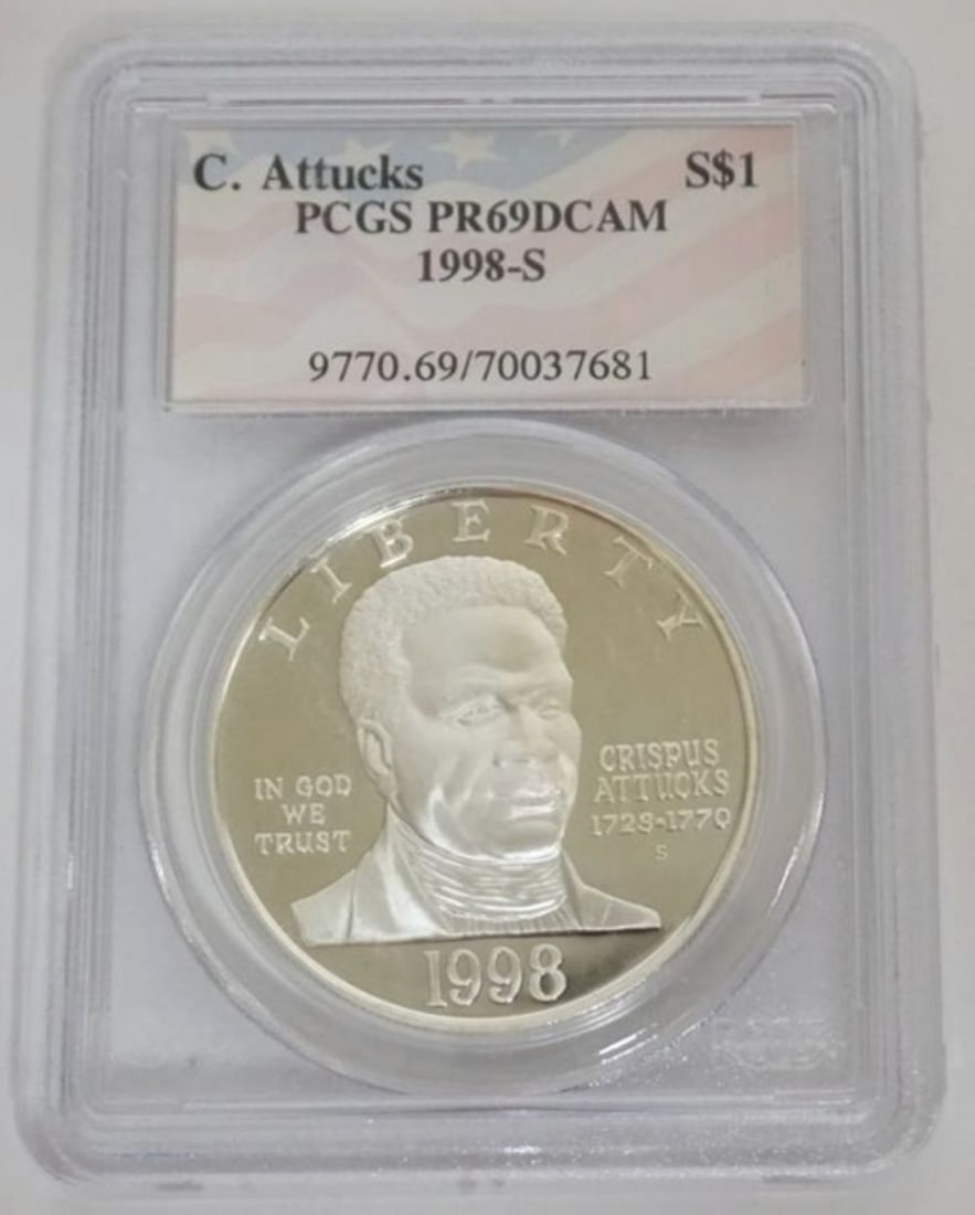 CRISPUS ATTUCKS SILVER DOLLAR (1 of 3)