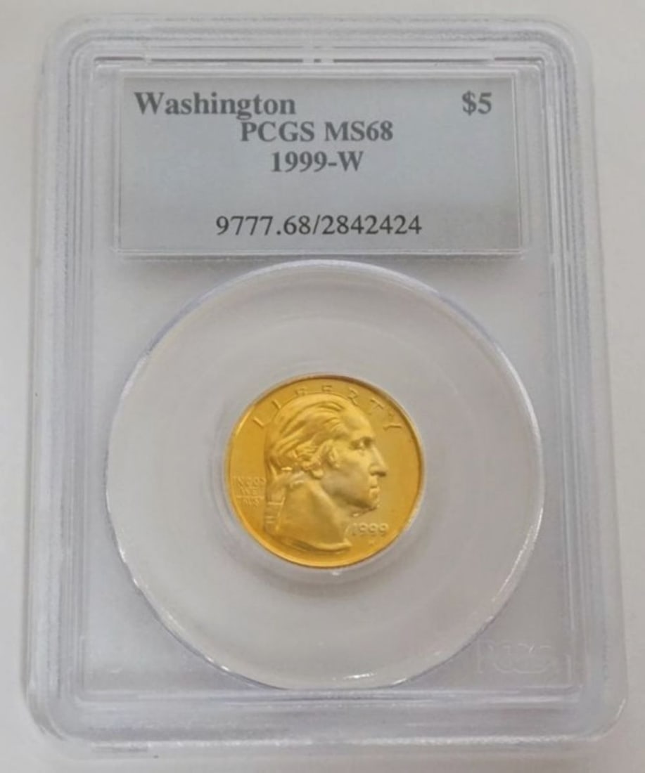 GEORGE WASHINGTON 5 DOLLAR GOLD COIN (1 of 3)
