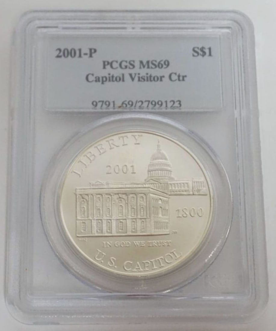 CAPITOL VISITOR CENTER SILVER DOLLAR (1 of 3)