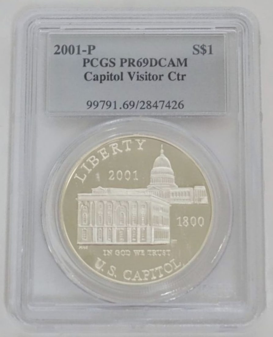 CAPITOL VISITOR CENTER SILVER DOLLAR (1 of 3)