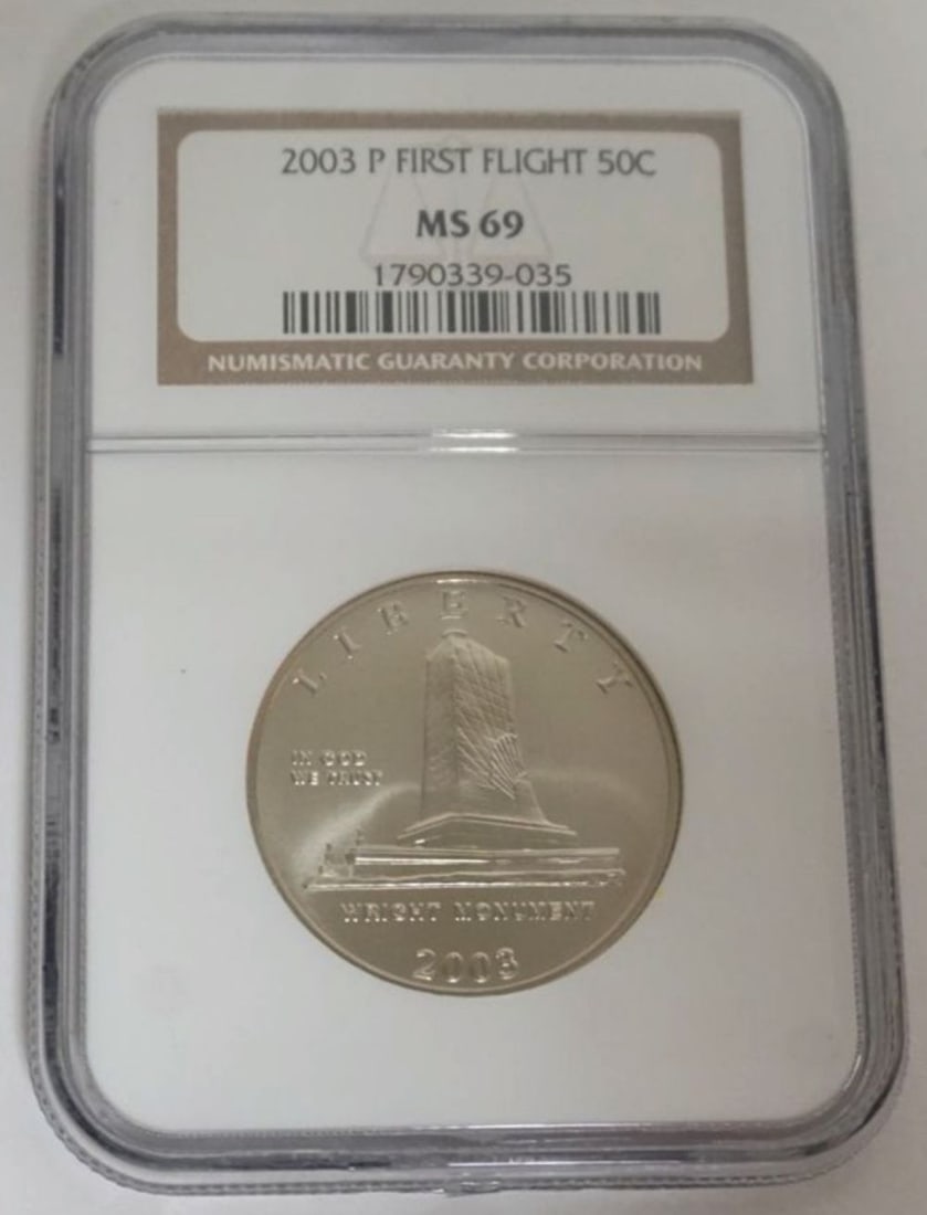 FIRST FLIGHT ORVILLE & WILBUR SILVER SILVER HALF DOLLAR (1 of 3)