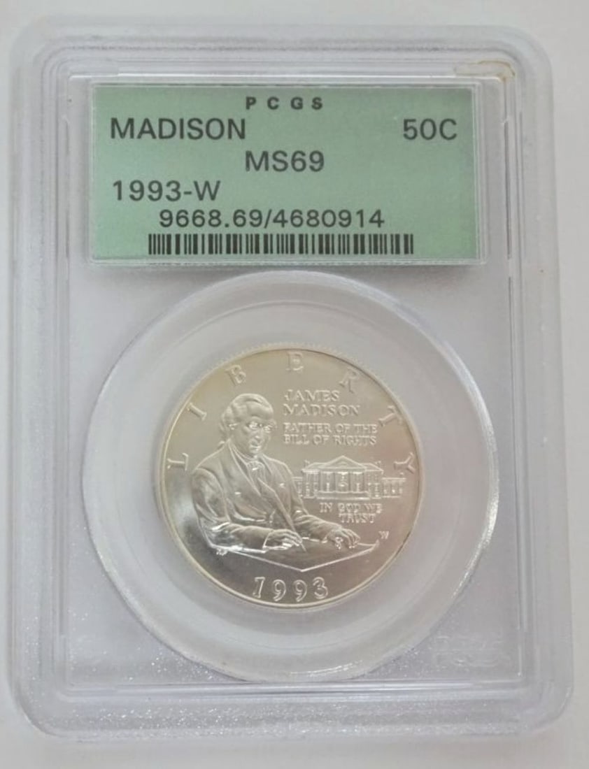 JAMES MADISON SILVER HALF DOLLAR (1 of 3)