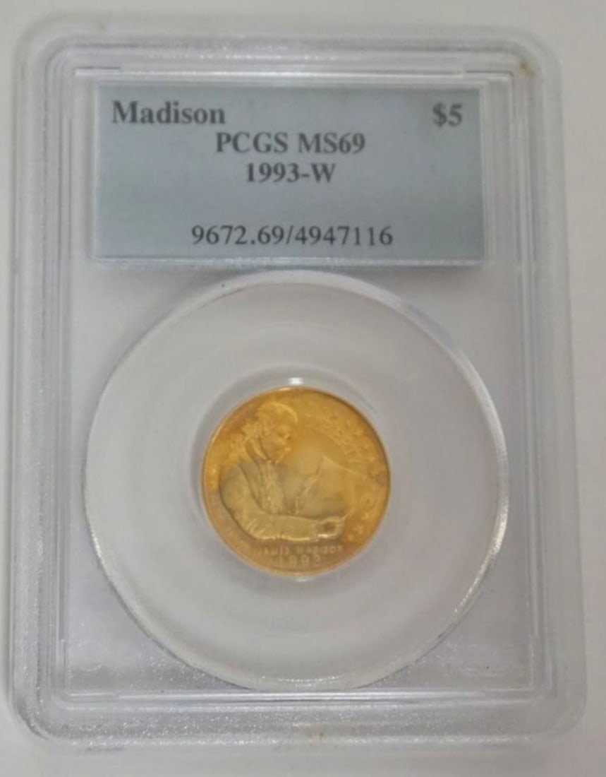 JAMES MADISON $5 GOLD COIN (1 of 3)