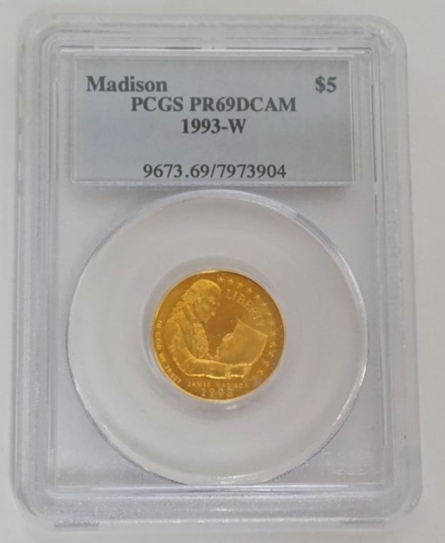 JAMES MADISON $5 GOLD COIN (1 of 3)