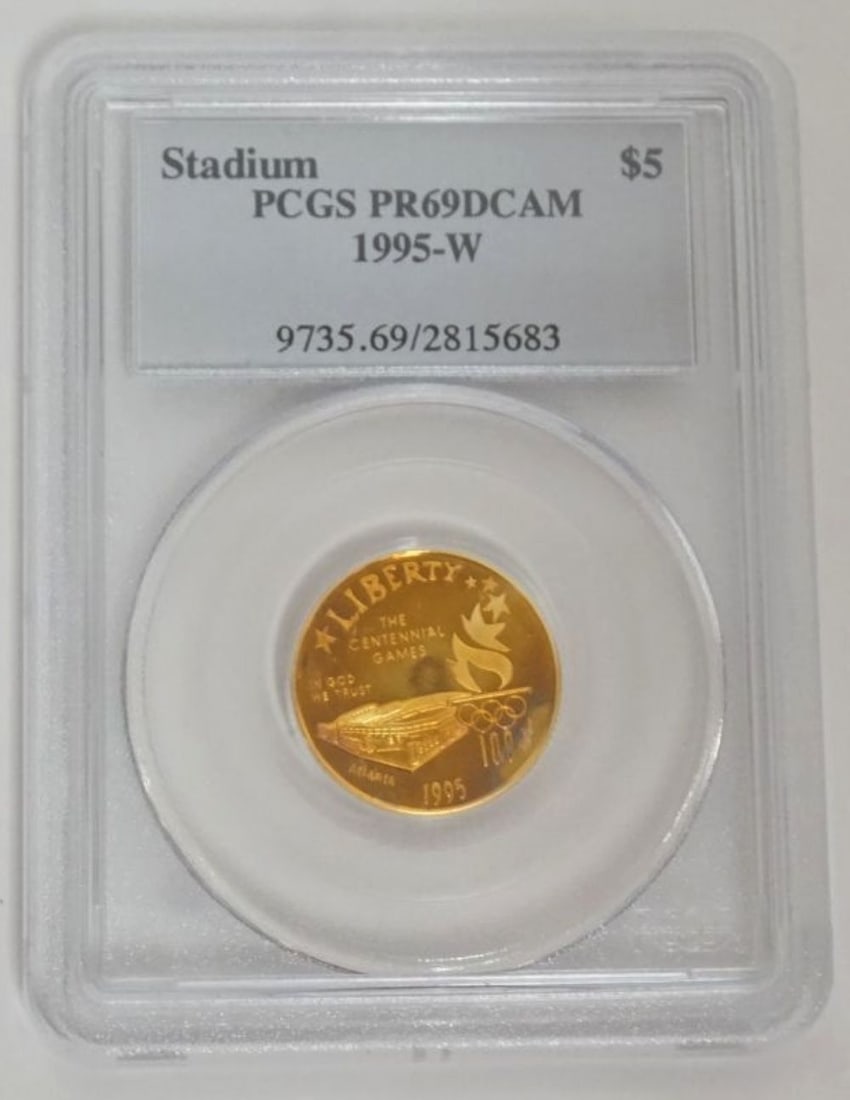 OLYMPIC STADIUM $5 GOLD COIN (1 of 3)