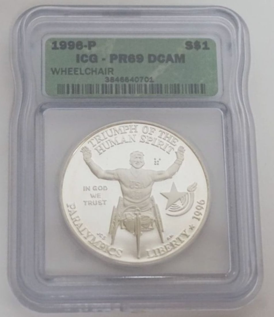 WHEELCHAIR OLYMPICS SILVER DOLLAR (1 of 3)