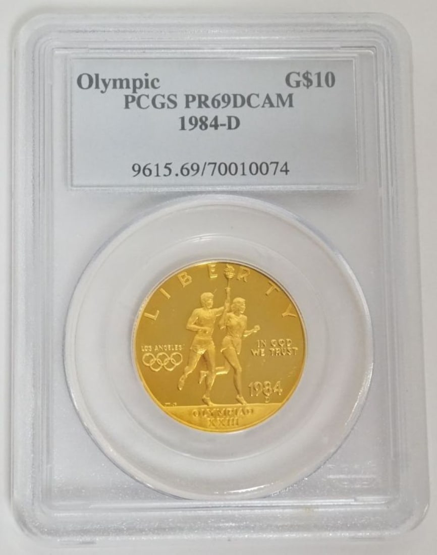 LOS ANGELE OLYMPIC $10 GOLD COIN (1 of 3)