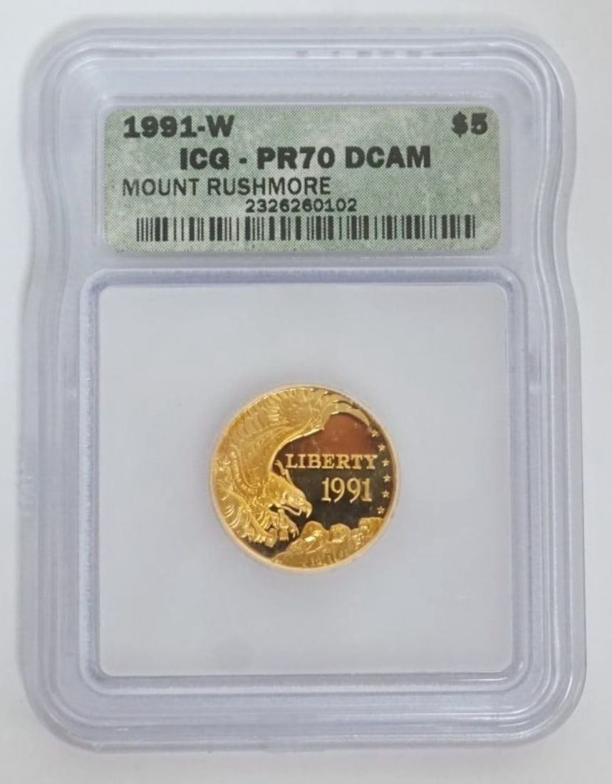 MOUNT RUSHMORE $5 GOLD COIN (1 of 3)