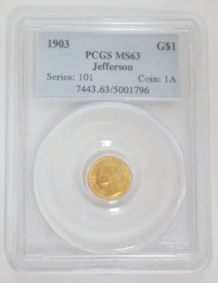 JEFFERSON LOUISIANA PURCHASE $1 GOLD COIN (1 of 4)