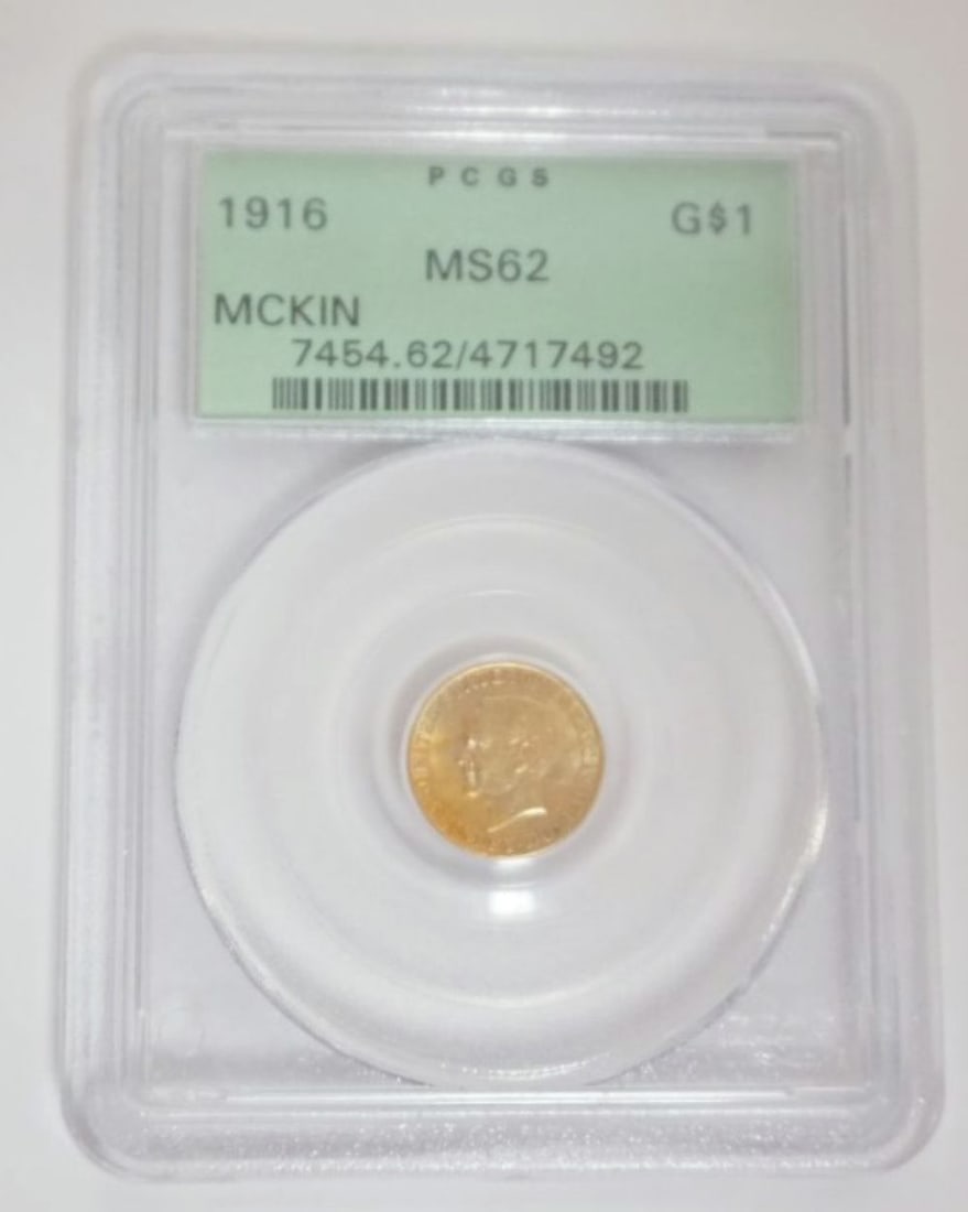 MCKINLEY MEMORIAL $1 GOLD COIN (1 of 4)