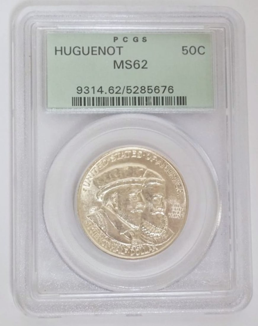 HUGUENOT-WALLOON TERCENTENNIAL SILVER HALF DOLLAR: HUGUENOT-WALLOON TERCENTENNIAL SILVER HALF DOLLAR 1924