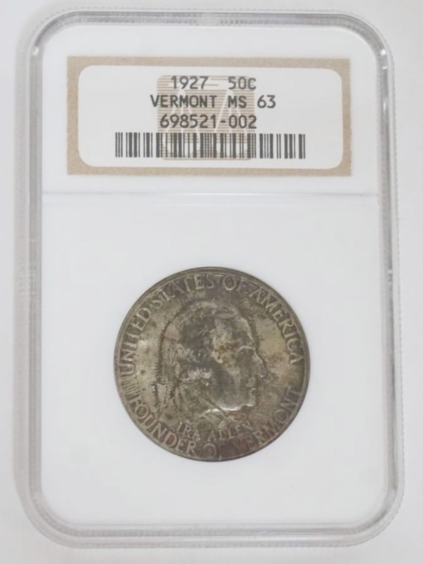 IRA ALLEN FOUNDER OF VERMONT SILVER HALF DOLLAR (1 of 3)