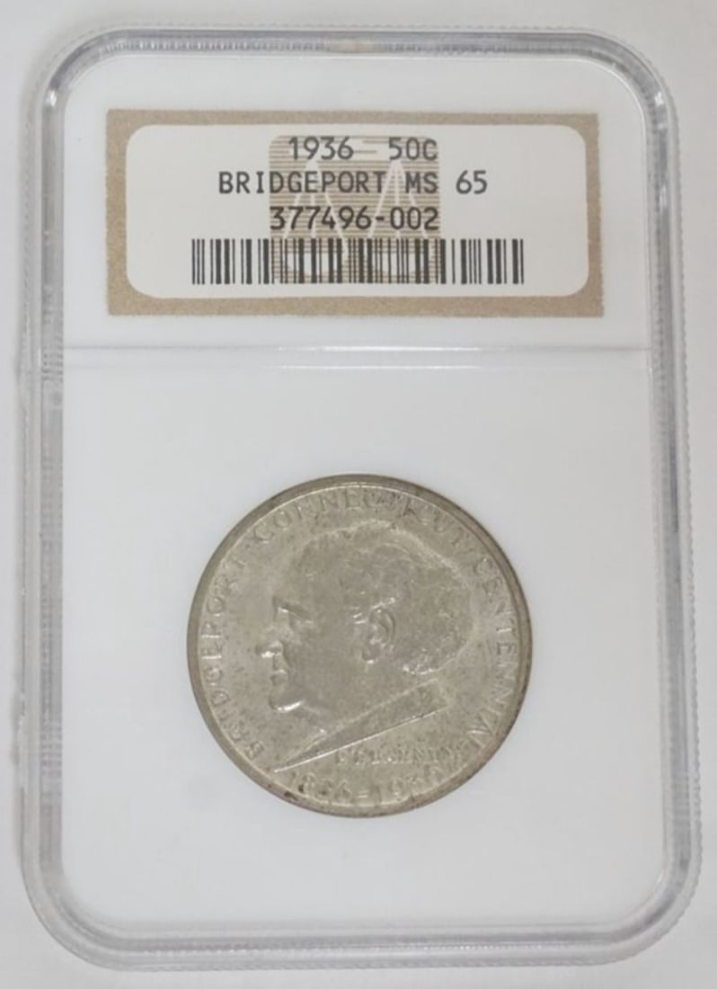 BRIDGEPORT CONNECTICUT SILVER HALF DOLLAR (1 of 3)
