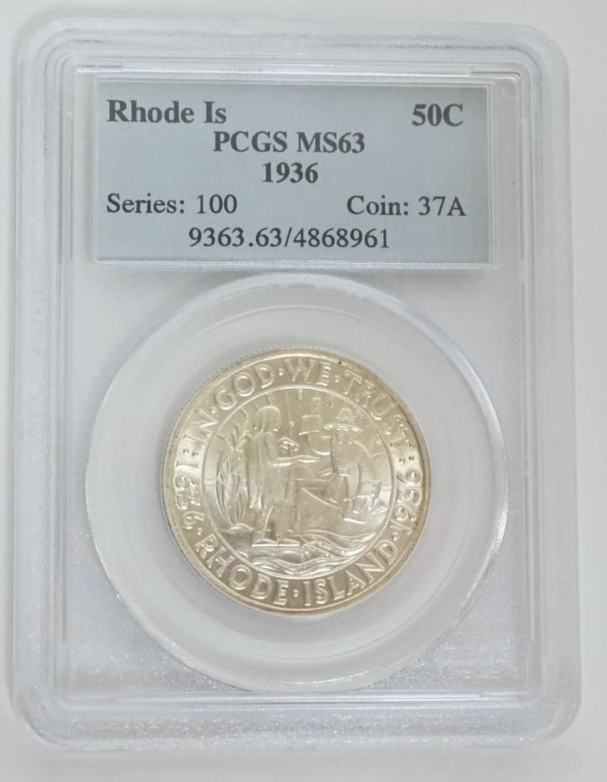 RHODE ISLAND SILVER HALF DOLLAR (1 of 3)