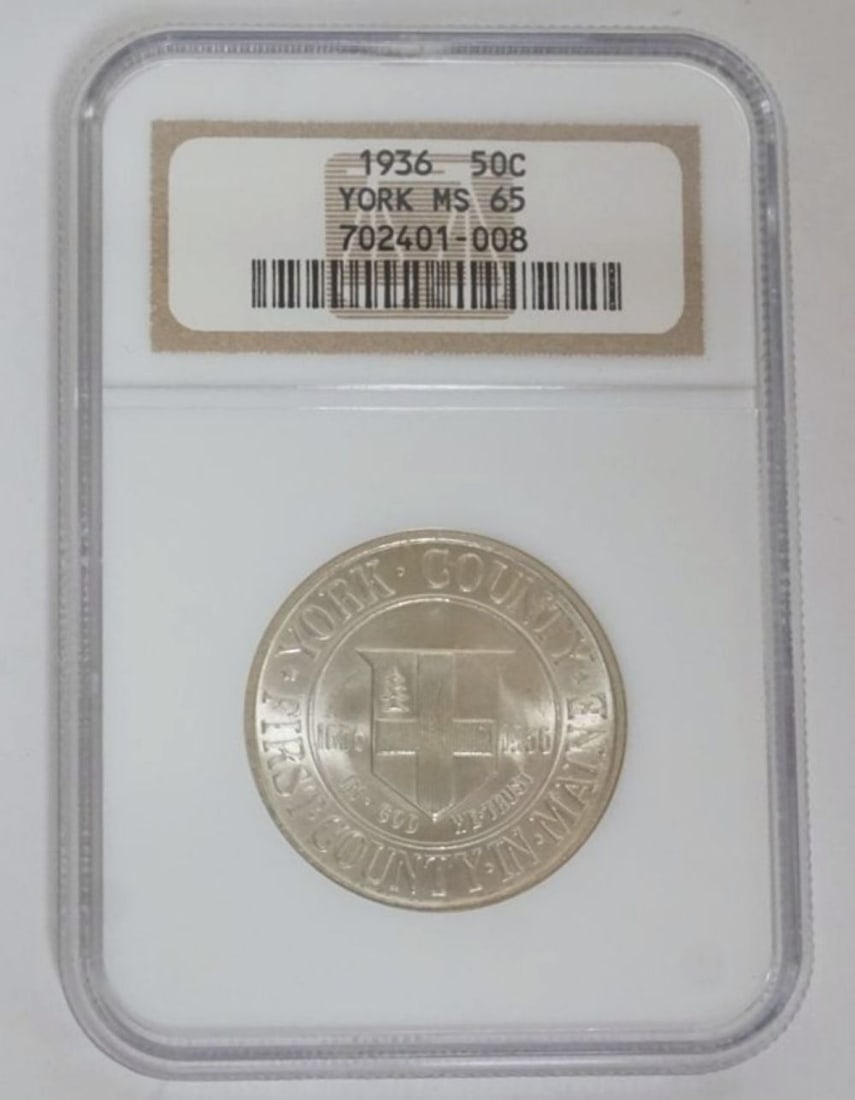 YORK COUNTY MAINE SILVER HALF DOLLAR (1 of 3)