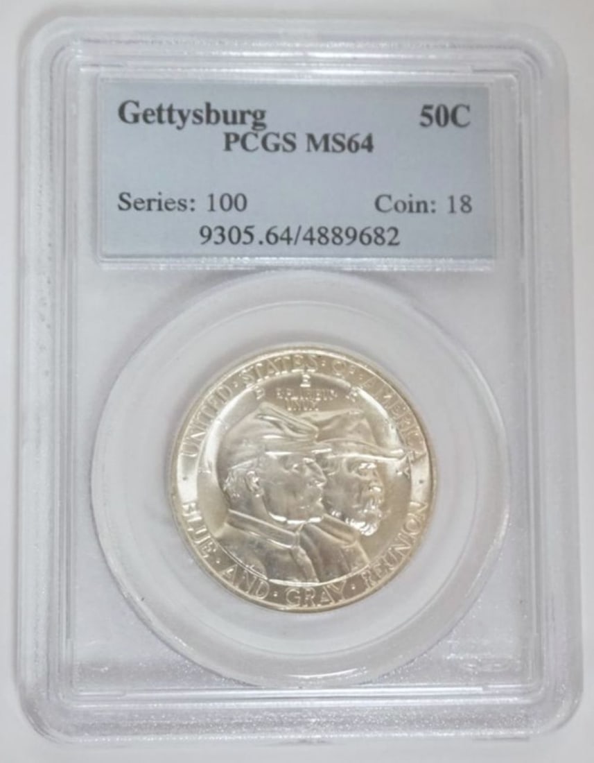 GETTYSBURG BLUE & GRAY SILVER HALF DOLLAR (1 of 3)
