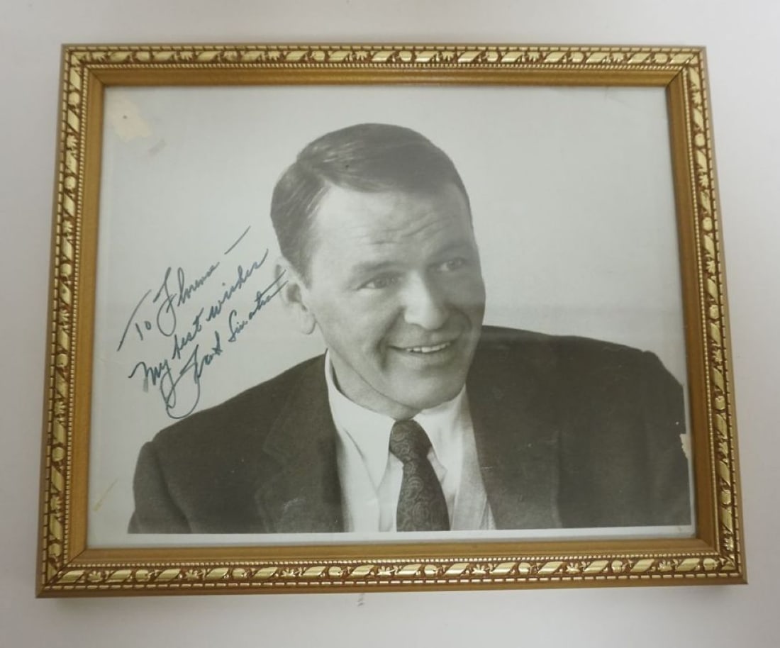 FRANK SINATRA FRAMED PHOTO W/SIGNATURE (1 of 2)