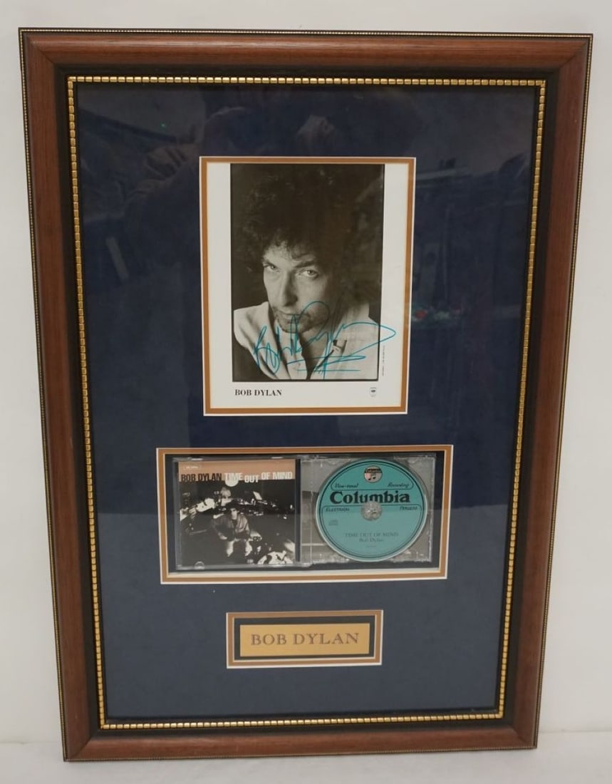BOB DYLAN FRAMED & MATTED CD & PHOTO (1 of 3)
