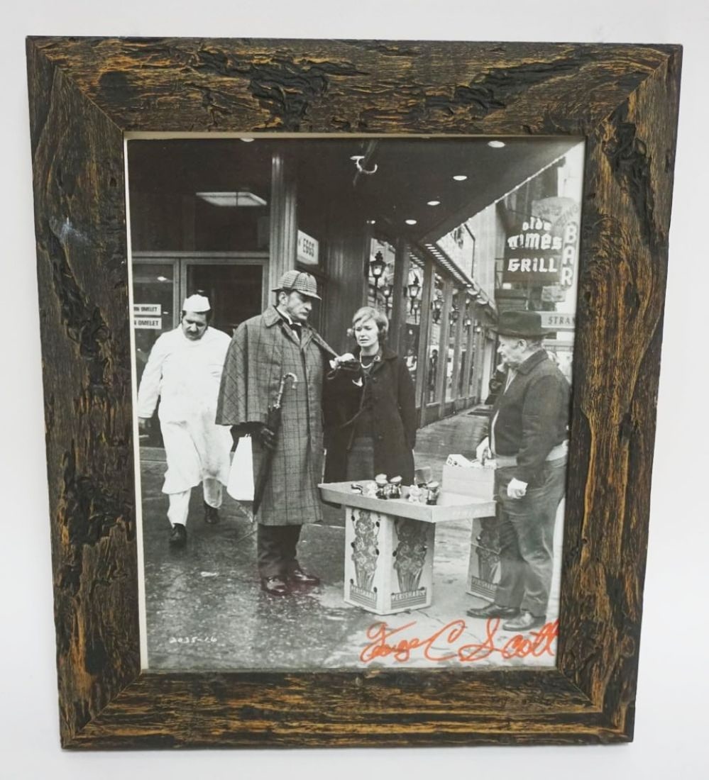 GEORGE C SCOTT FRAMED PHOTO, SIGNED (1 of 2)