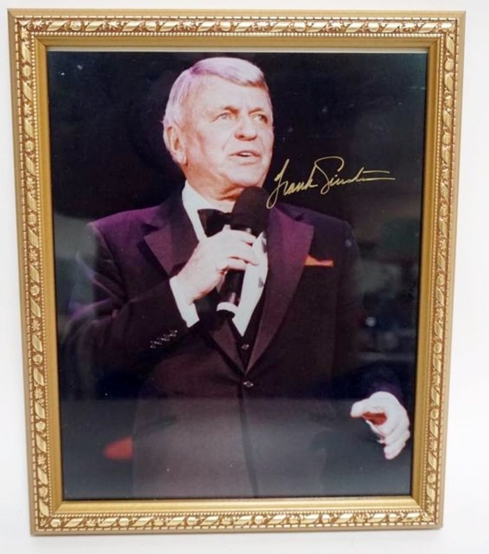 FRANK SINATRA FRAMED PHOTO W/ATTRIBUTED SIGNATURE (1 of 2)