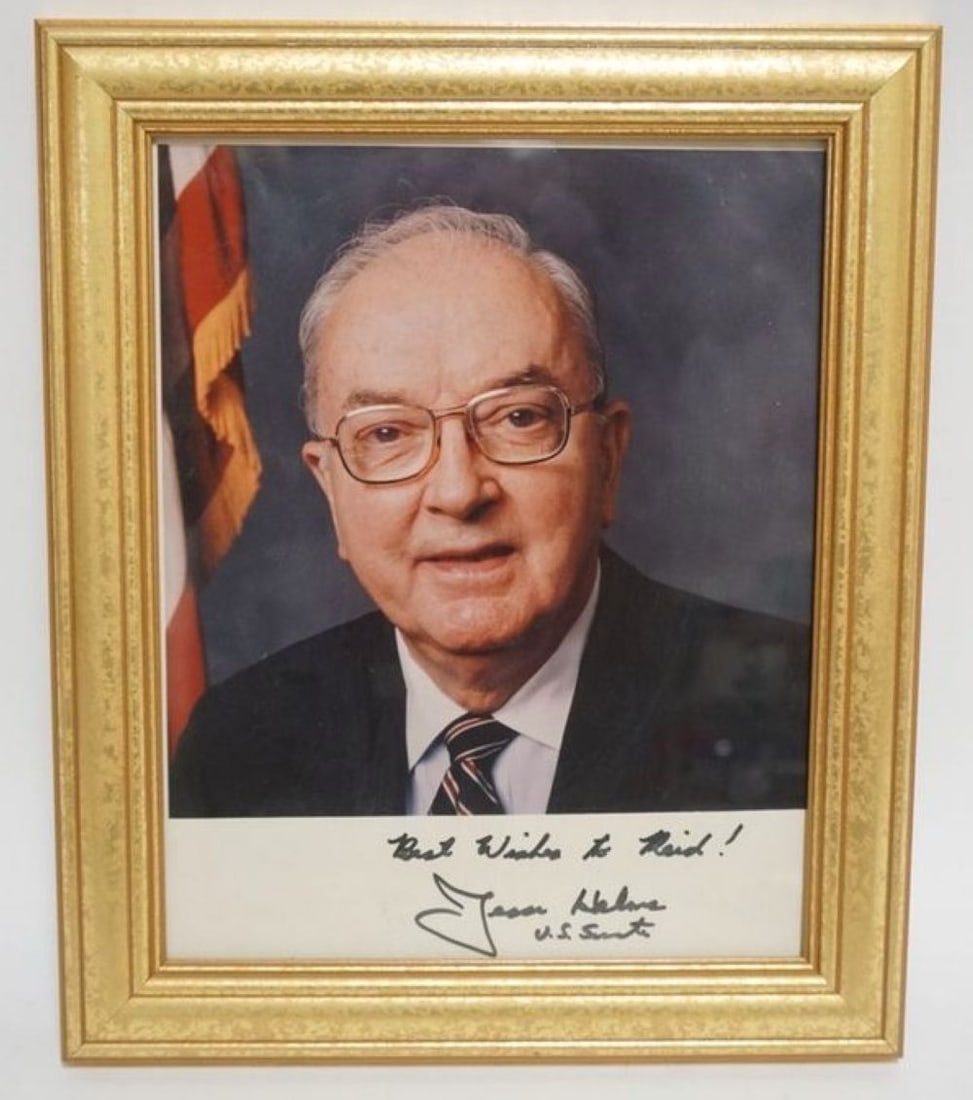 JESSE HELMS FRAMED PHOTO W/ATTRIBUTED SIGNATURE (1 of 2)