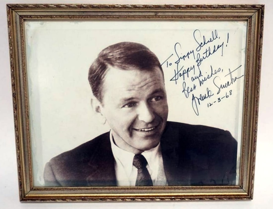 FRANK SINATRA FRAMED PHOTO W/ATTRIBUTED SIGNATURE (1 of 2)