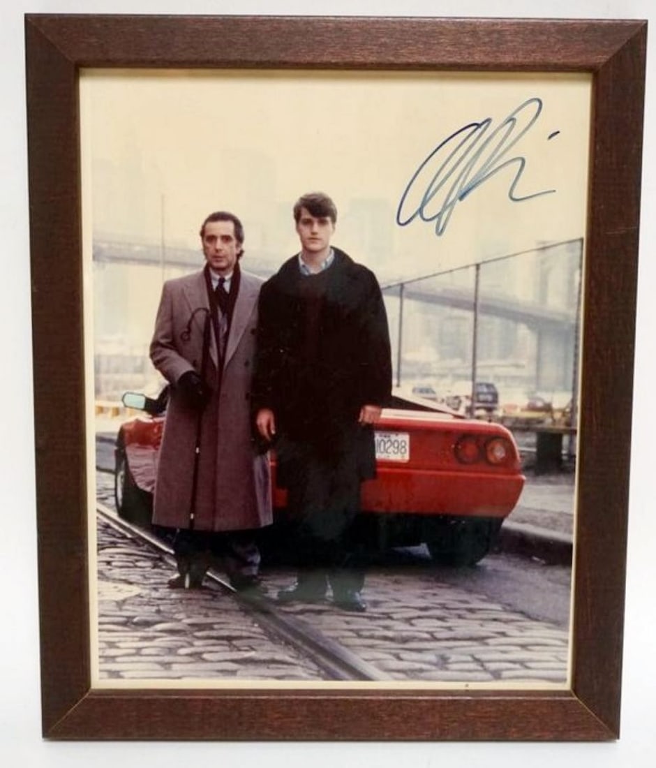 AL PACINO FRAMED MOVIE STILL W/SIGNATURE: AL PACINO FRAMED MOVIE STILL W/ATTRIBUTED SIGNATURE ON PHOTO, APPROXIMATELY 10 IN X 12 IN