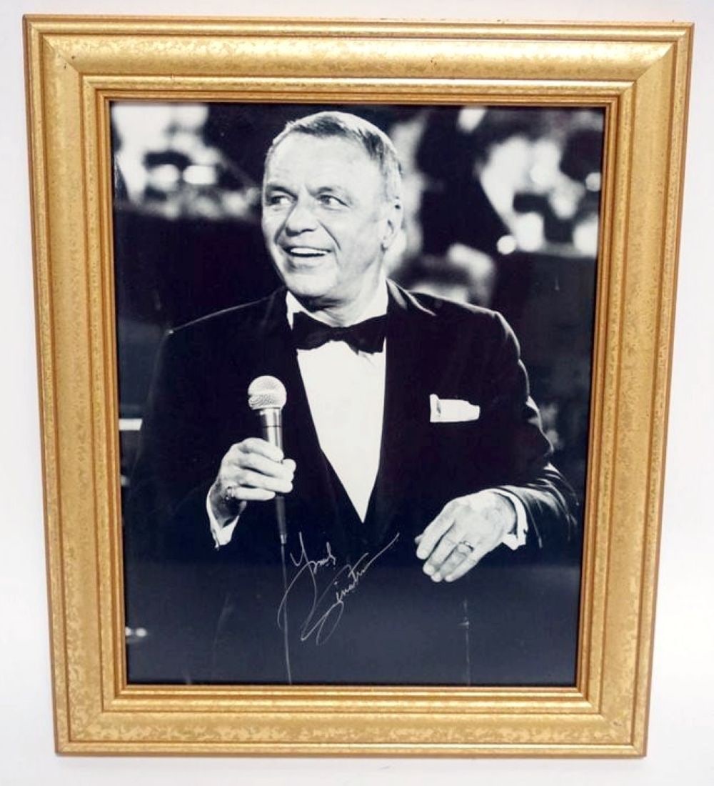 FRANK SINATRA FRAMED PHOTO W/ATTRIBUTED SIGNATURE (1 of 2)