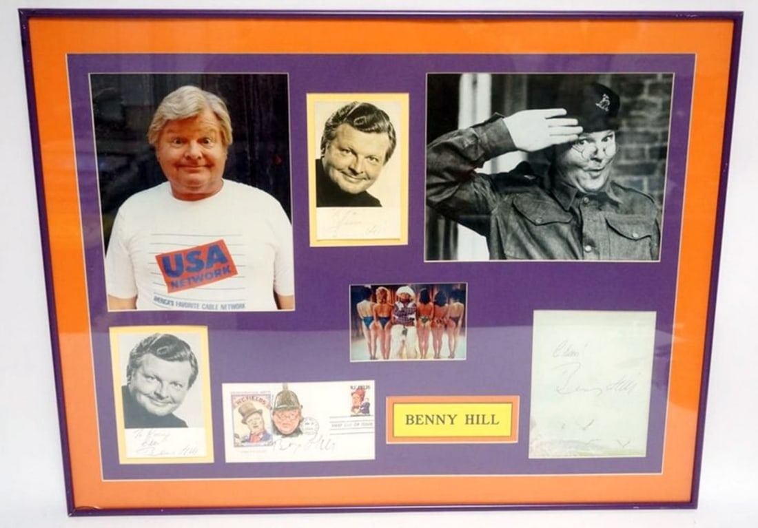 BENNY HILL FRAMED & MATTED COLLAGE W/SIGNATURE (1 of 5)