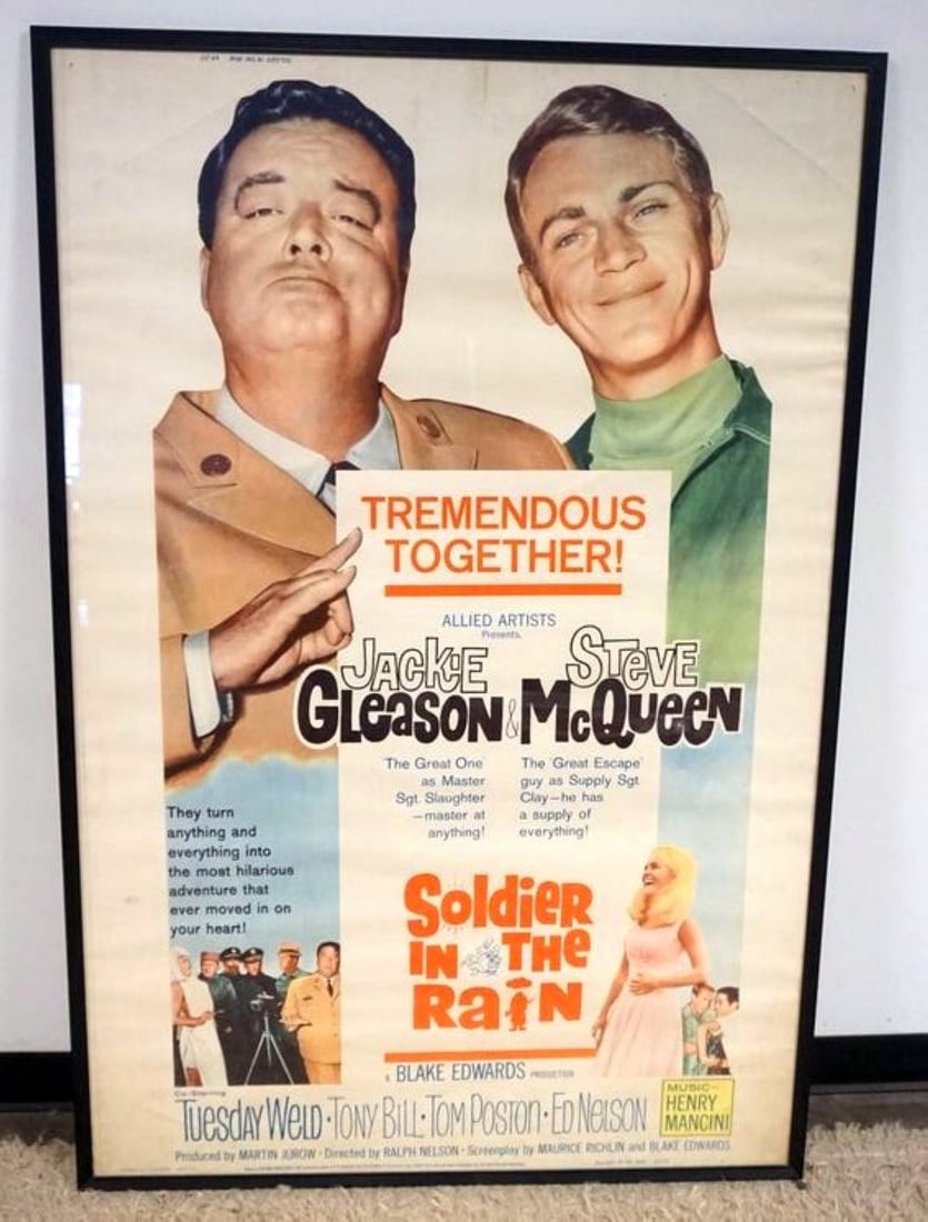 JACKIE GLEASON & STEVE MCQUEEN FRAMED MOVIE POSTER (1 of 2)