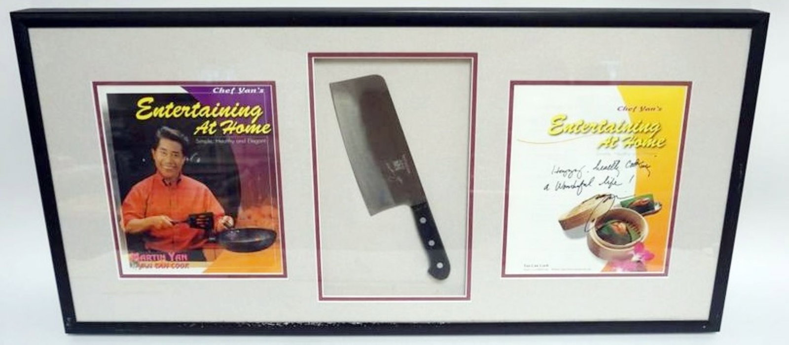 CHEF YAN FRAMED & MATTER ARTICLES & MEAT CLEAVER (1 of 2)