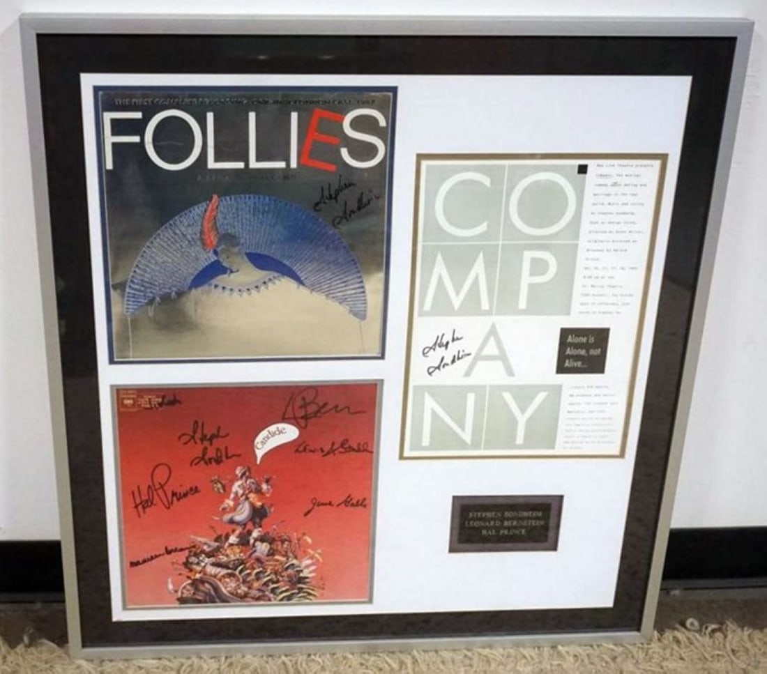 STEPHEN SONDHEIM FRAMED BROADSIDES & ALBUM (1 of 5)